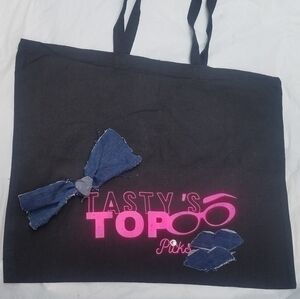 Tasty Shopper Reusable Denim Kisses Tote Bag